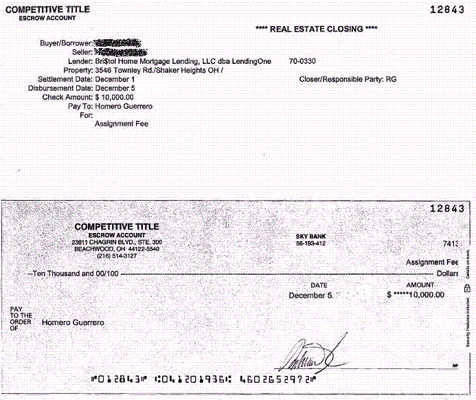 assigning fee